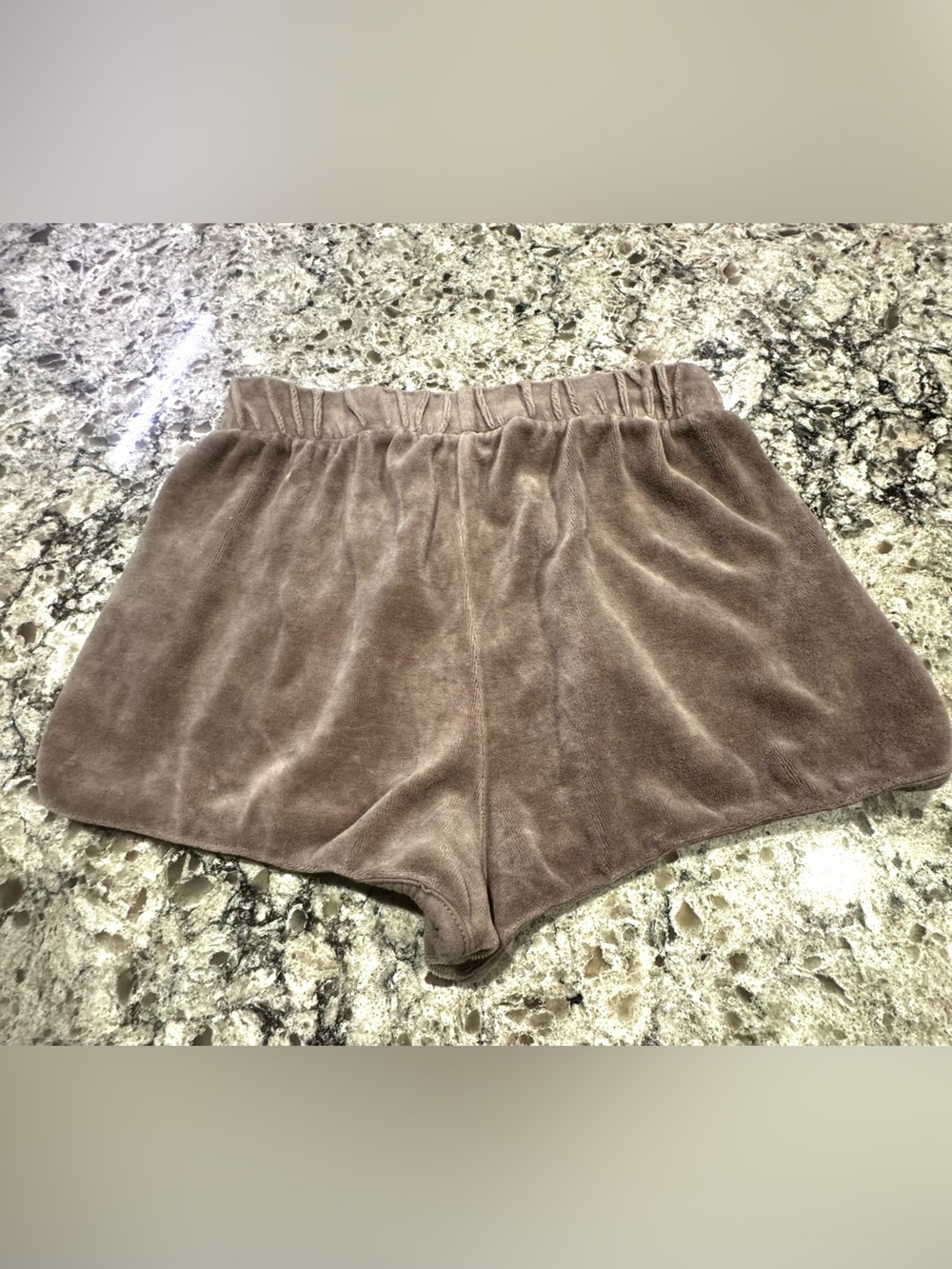 Fear of God ESSENTIALS Velour Lounge Shorts - Taupe Gray
